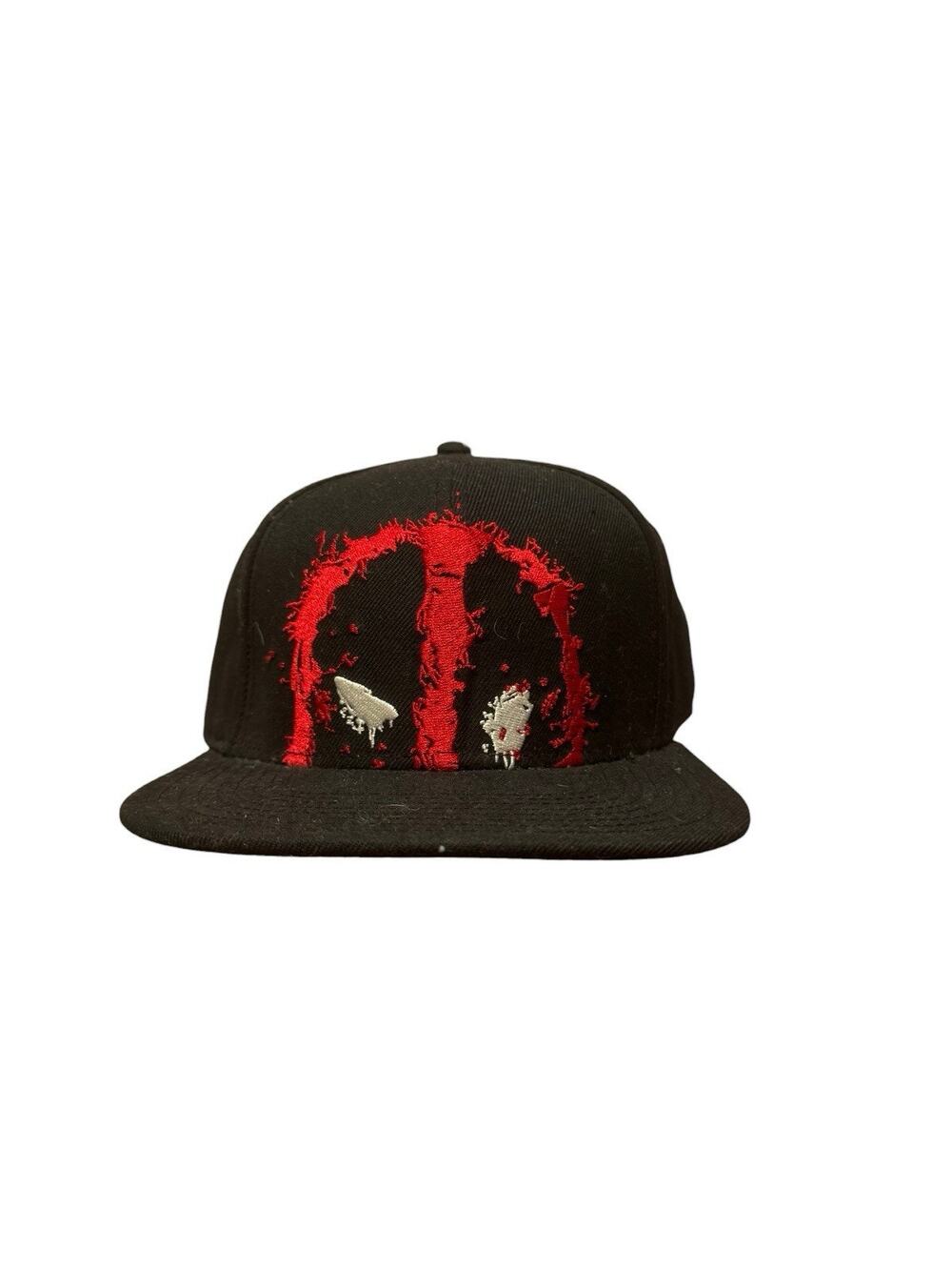 Marvel Deadpool Embroidered Snapback Adult Hat Cap Black